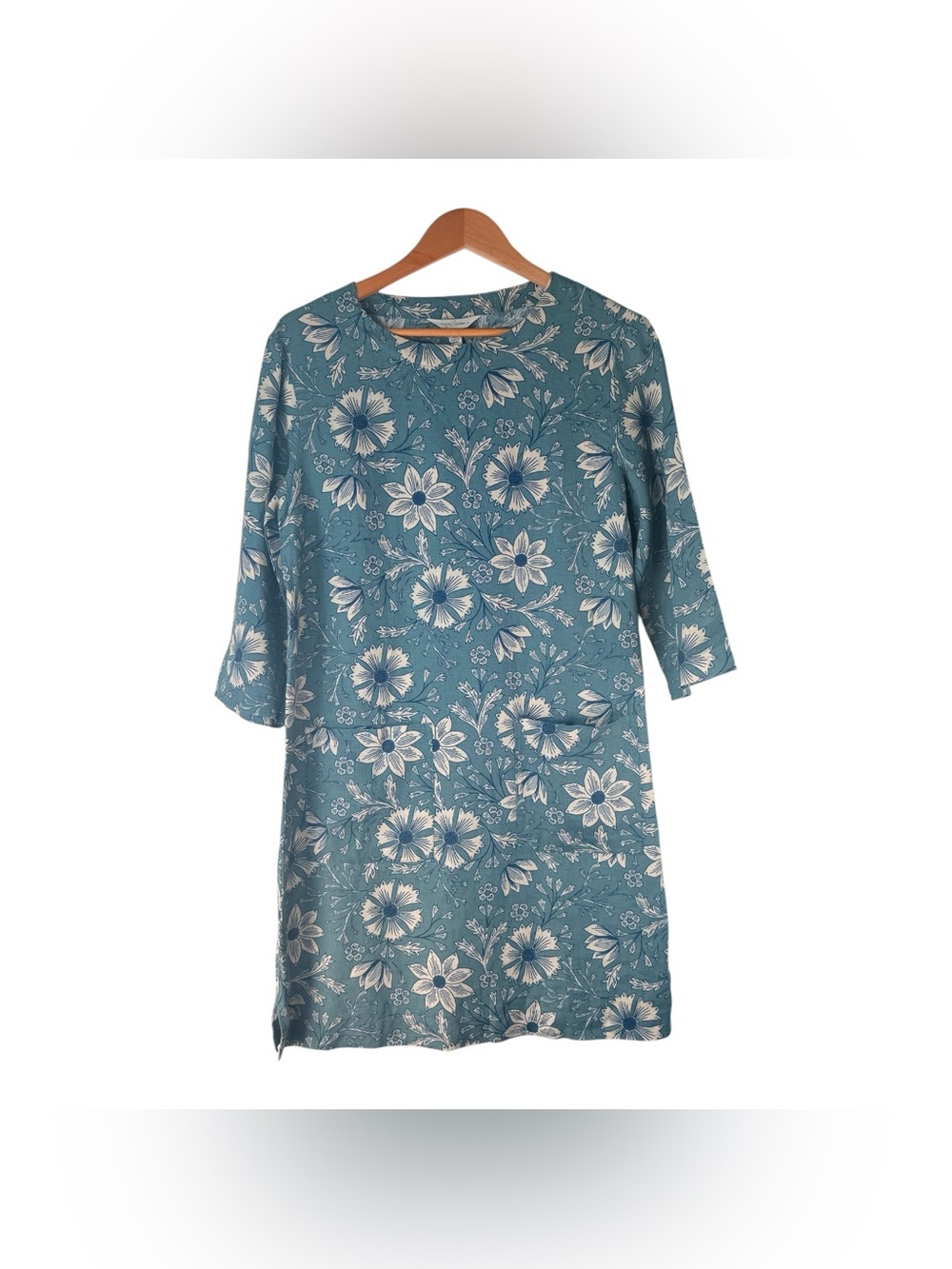 Seasalt Cornwall Women’s Killick dress Floral Linen Shift Dress Size 6 US